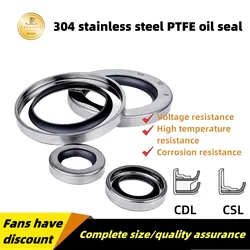 ID:70/72/73mm304stainless steel shaft oil seal PTFE 70/72/73*85/90/95/100/110*8/10/12/15mm air compressor screw rodISO:9001 2008