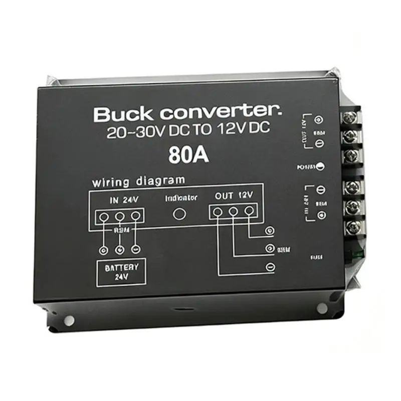 Power Converter with Flanged Mounting Base and Clear Wire Labels