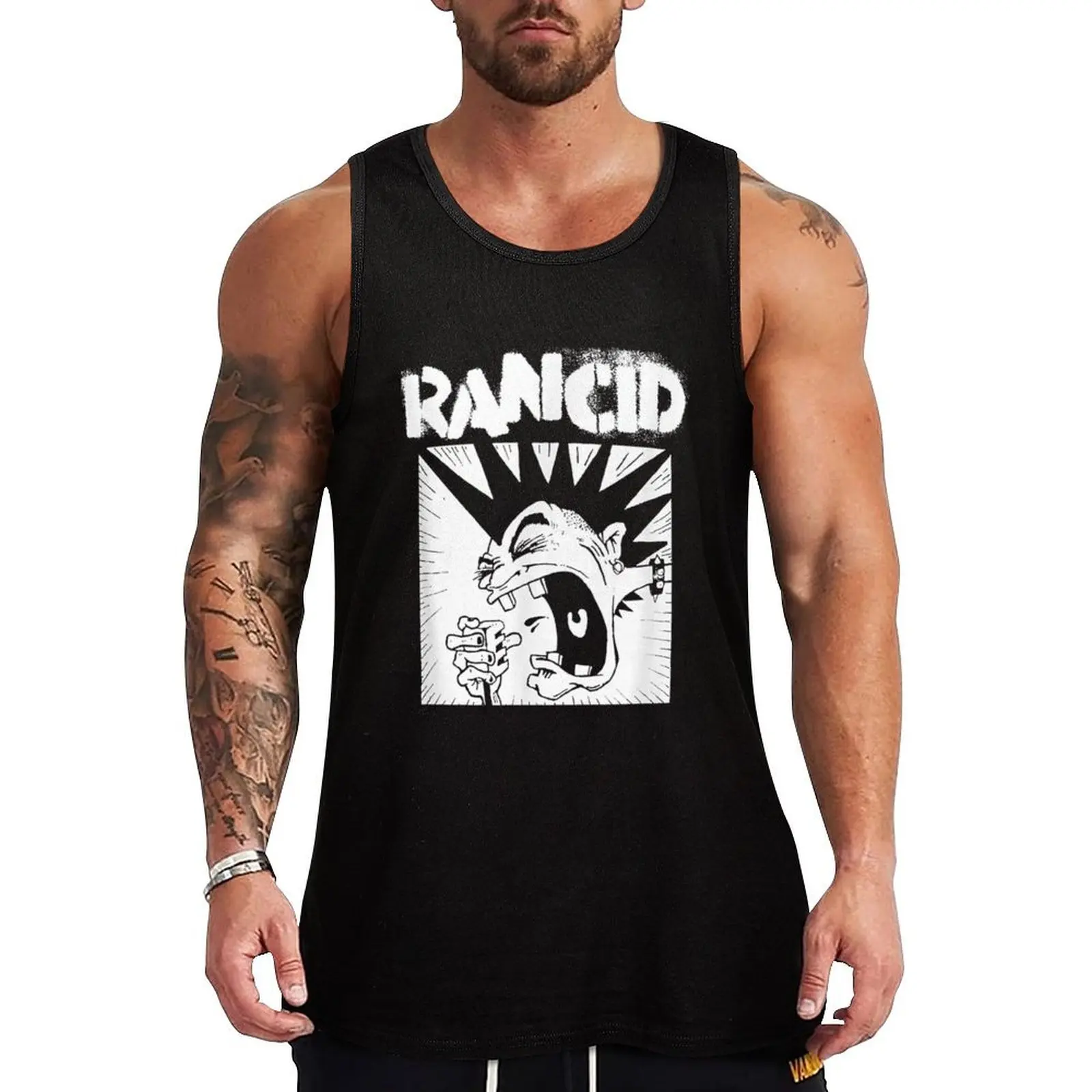 

Merchandise Rancid Microphone Essential Tank Top muscular man Men's summer clothes Gym man
