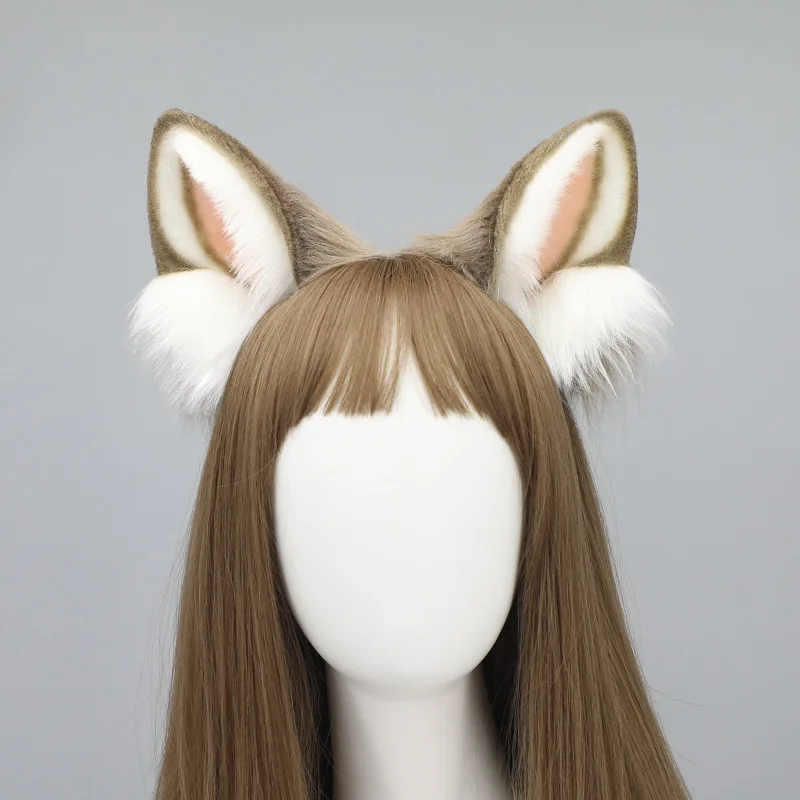 Handmade Kc Anime Lolita Jk Cat Plush Ears Cosplay Hair Headwear Accessories Cosplay Costume Imitation Puppet Cat Braid Ear Head