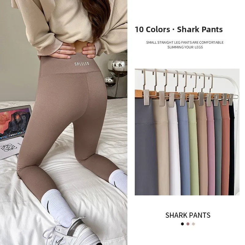 

Women's High Waist Thin Yoga Pants Summer Abdomen a ark Base Layer Pants Leggings Print Design Nine Points Pants