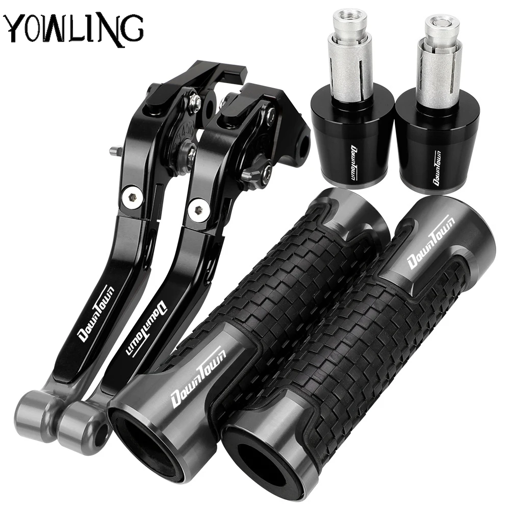 Motorcycle Brake Clutch Levers Adjustable lever Handlebar grips ends For KYMCO DOWNTOWN 125i 200i 300i 350i DT 125 200 300 350