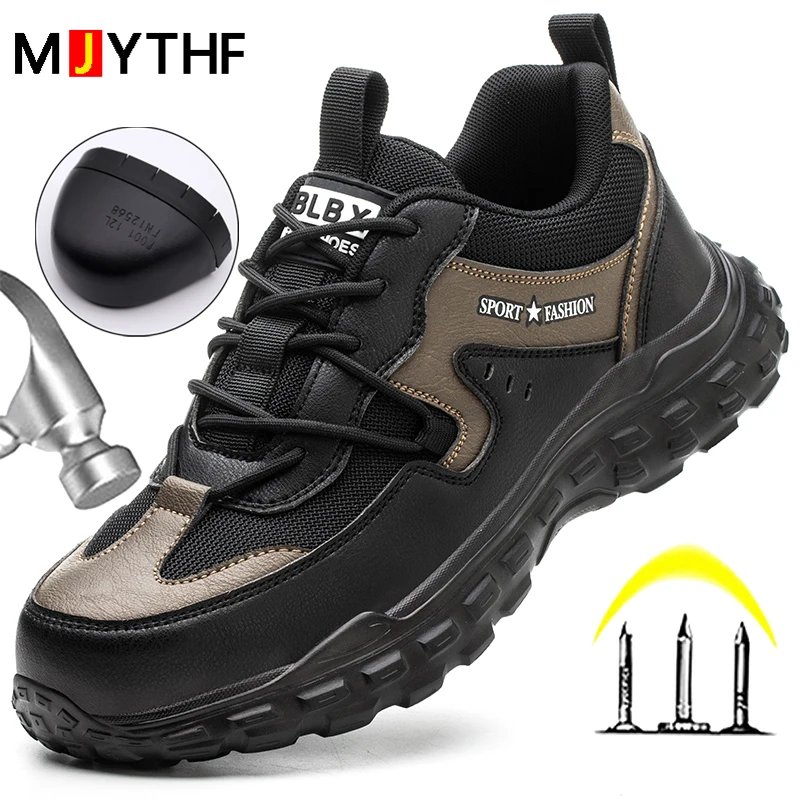 

Safety Shoes Men Protective Footwear Anti-smash Anti-puncture Work Shoes Casual Sneakers Steel Toe Shoes Indestructible Boots