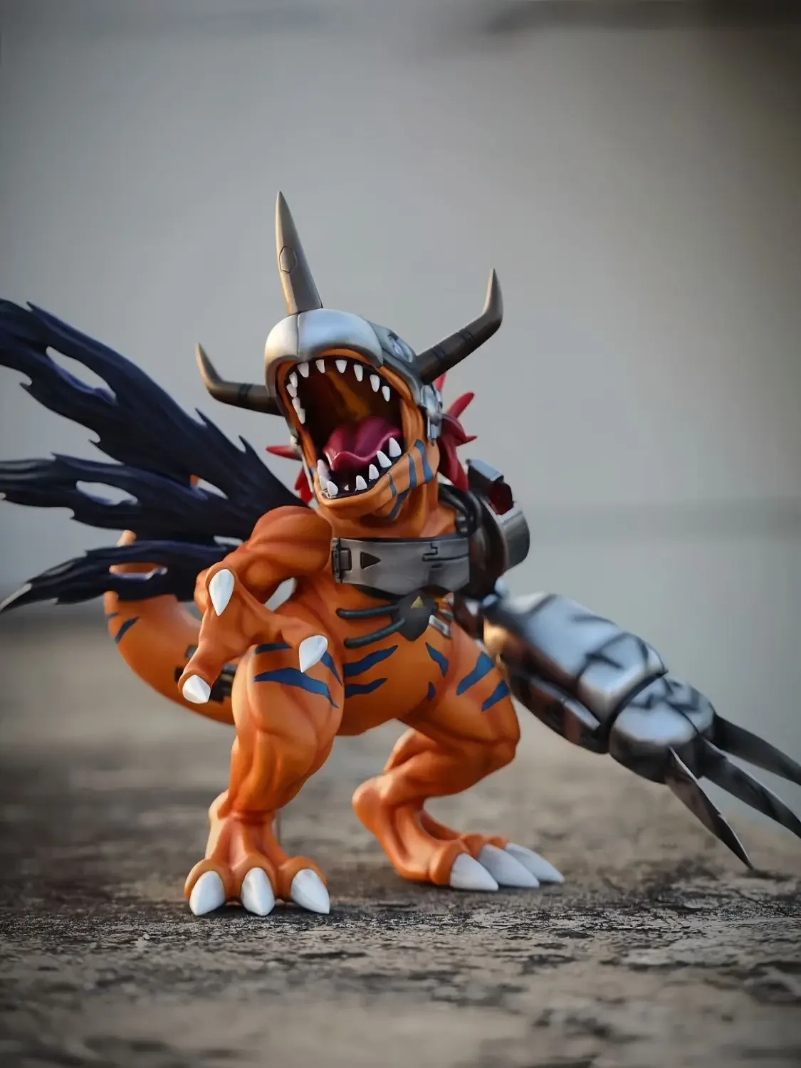 Digimon Adventure Anime Figure Metal Greymon Action Figure 20cm Children Toys 2024 GK Yagami Taichi Greymon Decor Birthday Gift