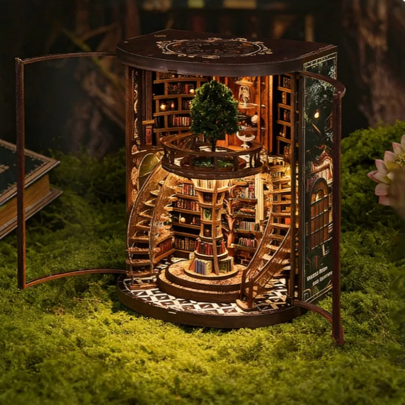 

Wisdom Rings DIY Miniature House Kit, Creative Wooden Cabin Model Craft Gift for Home Decor