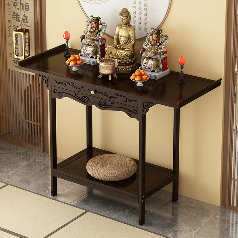 

Buddhist shrine God of Wealth cabinet offering table Buddhist platform incense case Buddha statue Guan Gong Bodhisattva