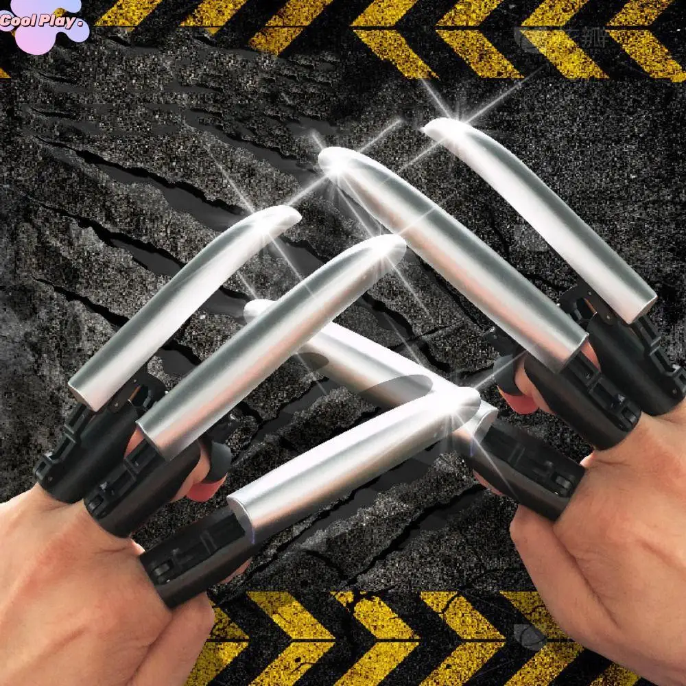 

3pcs 3D Assembly Retractable Mechanical Claws Figure Decorations Transparent Glowing Wolf Claws Scalable Cool