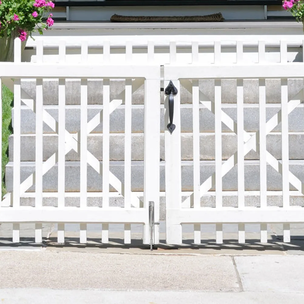 

2pcs Stainless Steel Floor Latch Heavy Duty Slide Bolt Shed Door Gate Drop Rod Security Bar For Wooden Fence Door Lock Hardware