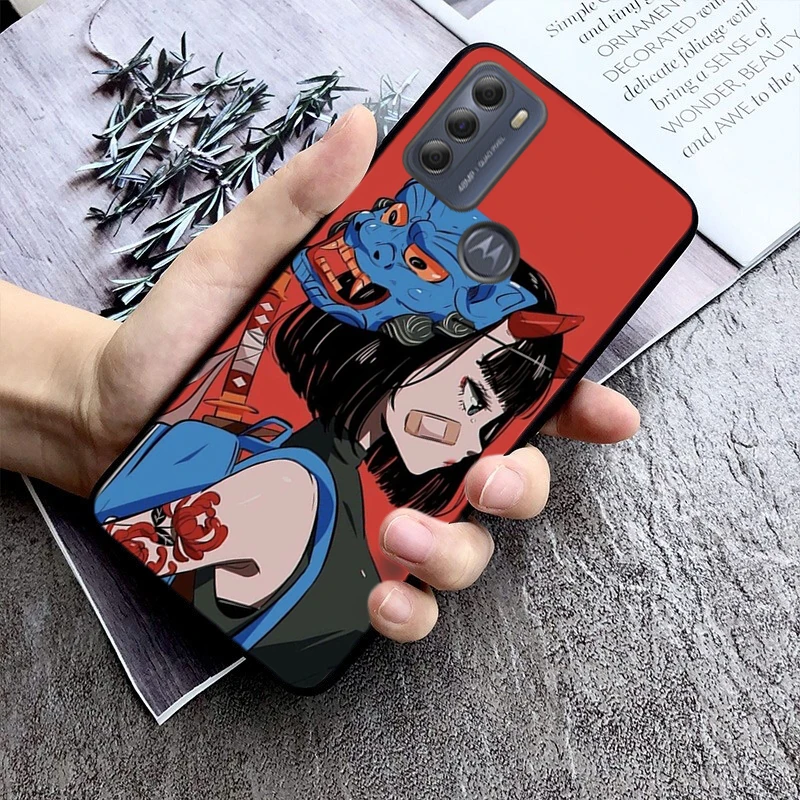 Vinne Anime Girl Phone Case ForMoto Edge 50 40 Pro Edge 40 30 Ultra Neo Fusion G Power G Stylus G Play E32 E20 E40