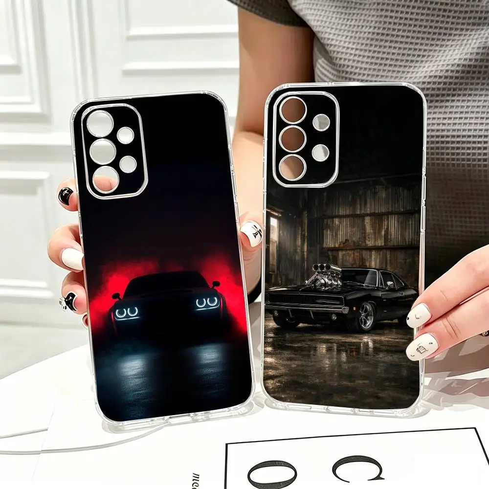 

M-Muscle car For D-Dodge-e Phone Case For Samsung S25,S24,S21,S22,S23,S30,Ultra,S20,Plus,Fe Transparent Cover