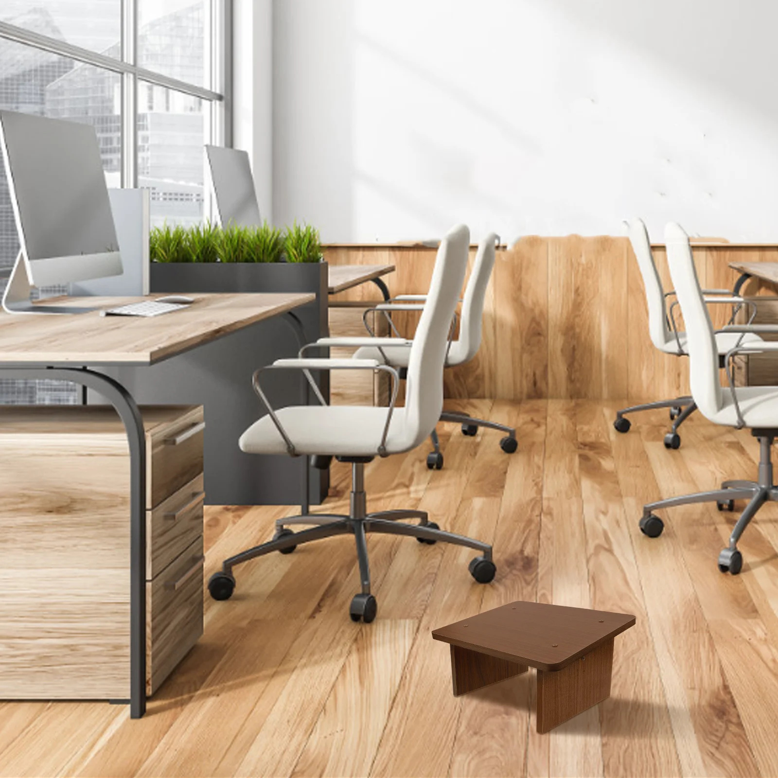 

Non slip Footstool Wood Toilet Feet St for Adults under Desk Footrest Small Stool Ergonomic Proper Posture Office Home Use