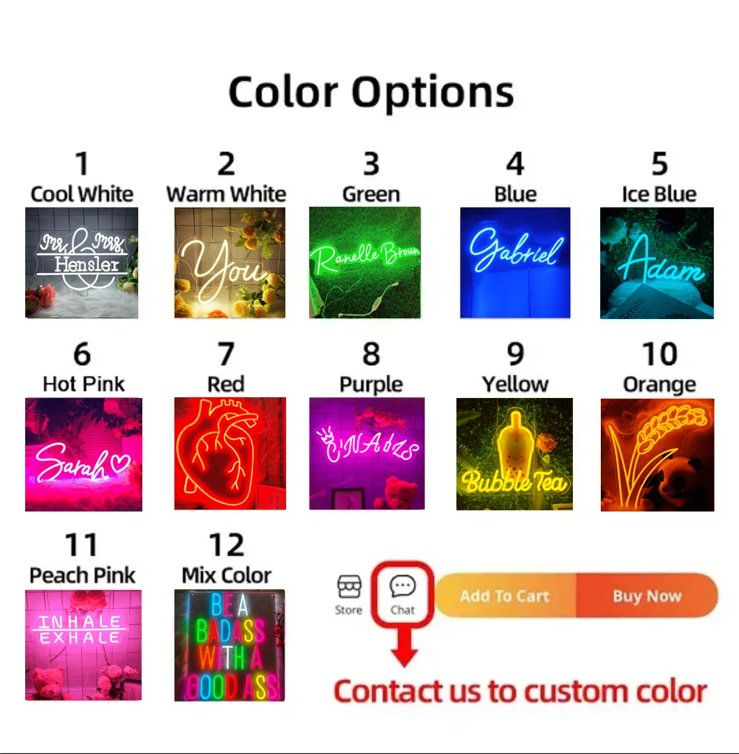 Imagem -03 - Grande Sinal de Neon Personalizado para Wall Decor Personalizado Negócios Led Light Grande Logo Casamento Happy Birthday Party