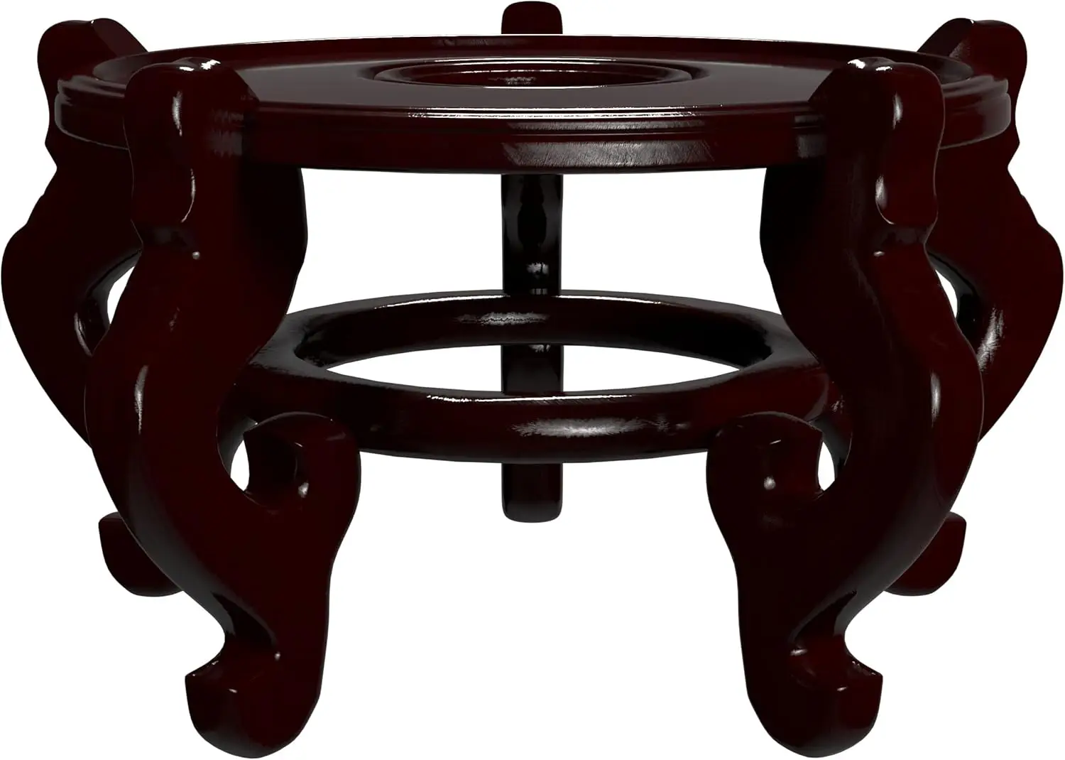 Rosewood Fishbowl Stand - Size 15.5 in. Base Diameter