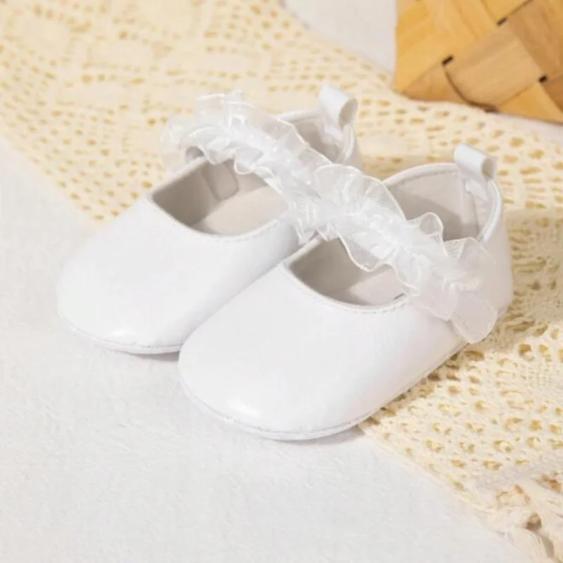 

Spring and Autumn 0-18M Newborn Prewalker New Soft Sole Newborn Cute Lace Decoration Soft Sole Anti slip Baby Shoes Spring and A
