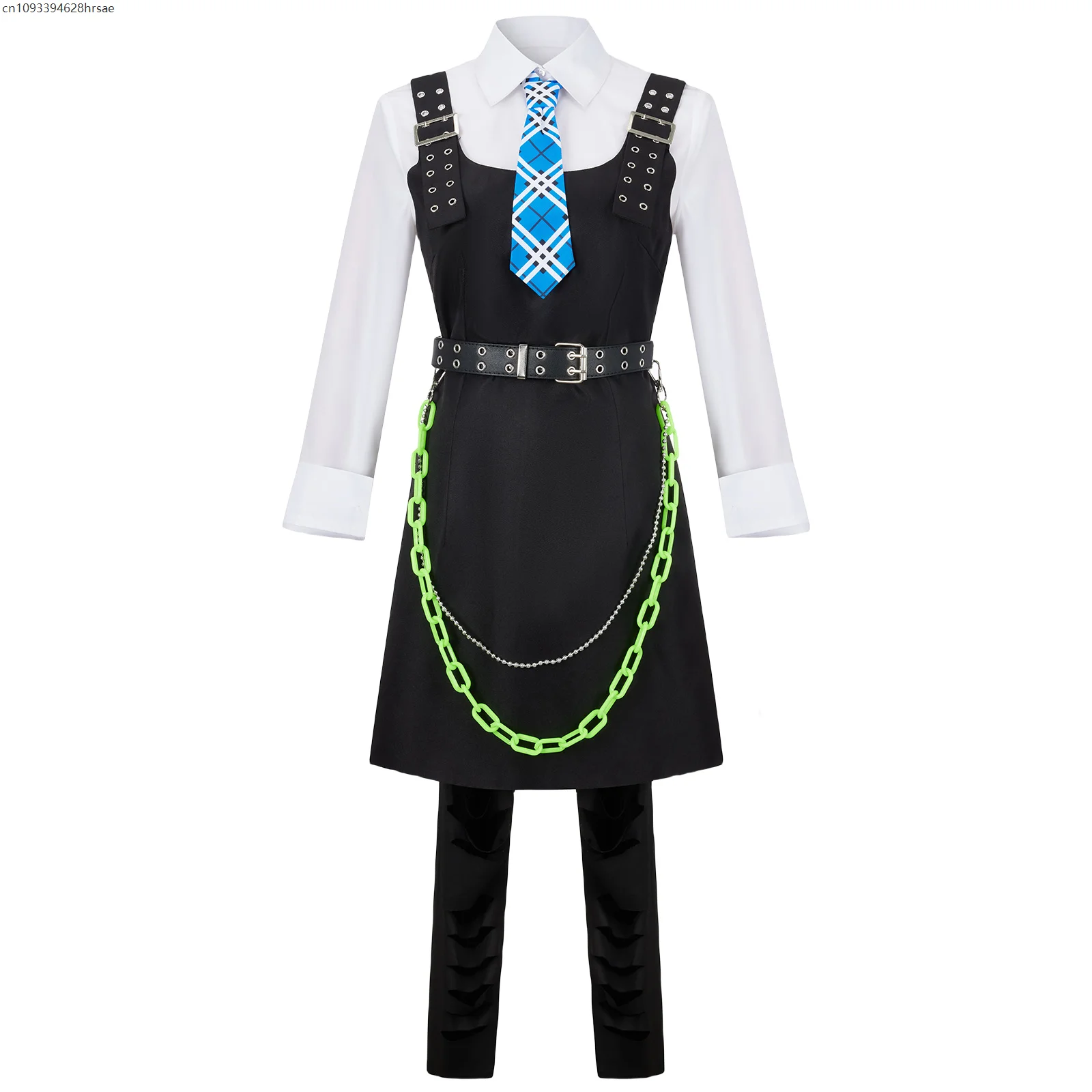 

Monster Cosplay Costume Wigs Fancy Dress Suit with Tie Halloween Carnival Roleplay Outfit for Women Girls 2025