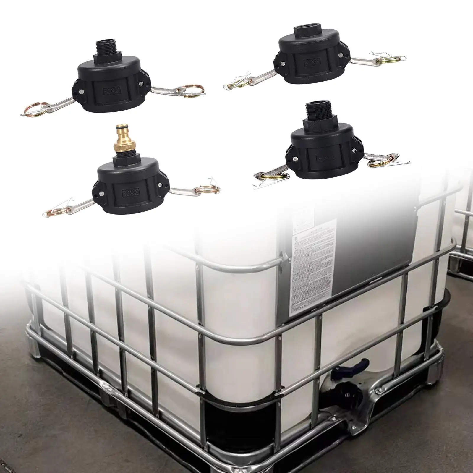 IBC Tote Adapter Directly Replace Easily Install Efficient Sturdy Ton Barrel Connector Water Tank Hose Adapter for Ton Bucket