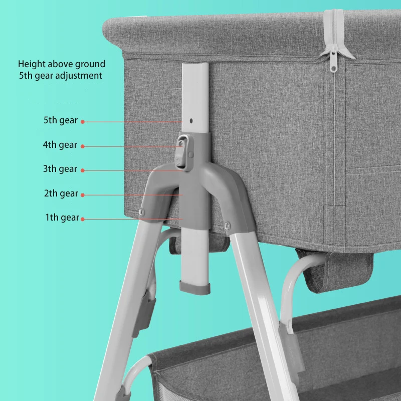 Multifunctional Newborn Baby Bedside Sleeper,Potable Infant Bassinet,Luxury Baby Bed Crib with Canopy