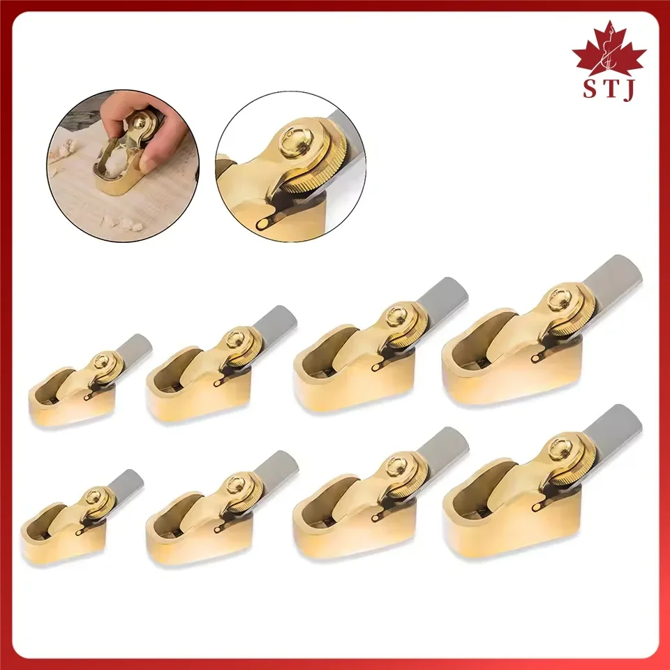 1Pc/ SET Optional Brass Plane Convex / Flat Bottom Copper Curved HSS Plane Cutter Violin Luthier Making Thumb Tool Woodworking