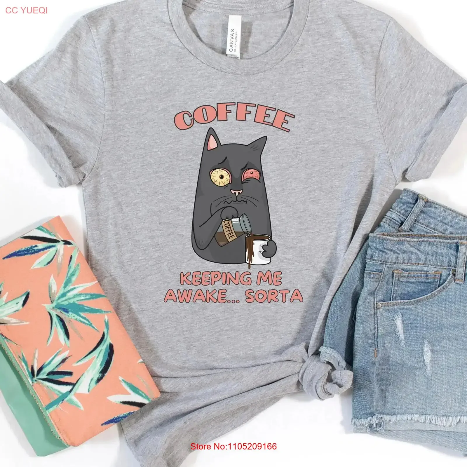 

Funny coffee shirt narcolepsy nap T chronic fatigue invisible illness sleep disorder autoimmune disease tired new mom student