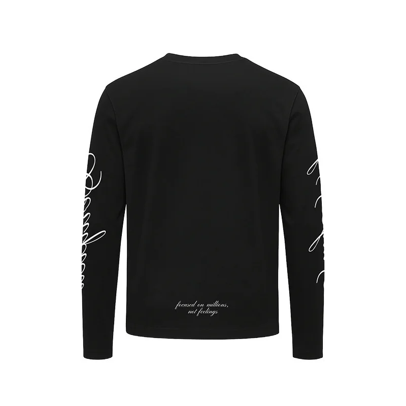 Unisex Hip-Hop Langarm-Oberteil Amerikanischer Streetwear-Stil Lockerer Rundhalsausschnitt mit Schriftzug-Print Modisch für Herbst und Winter – Detail 7