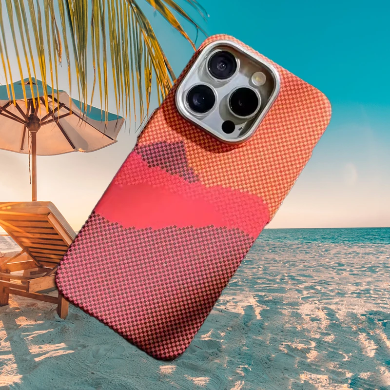 Beach Party Theme Magnetic Phone Case For iPhone 13 15pro Max 15 Pro13 Wireless Charge For Magsafe Cover Summer Matching