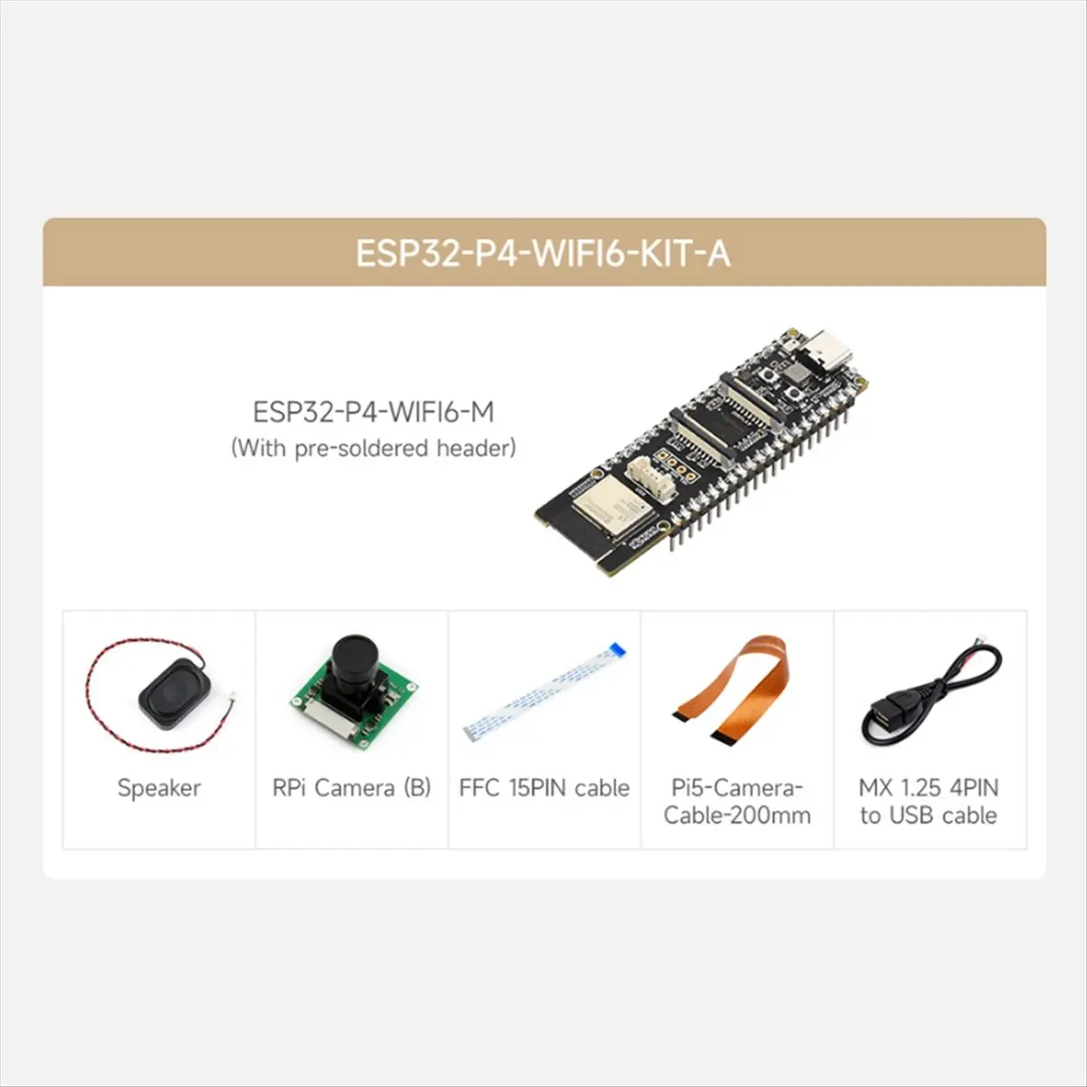 

(ABGQ) ESP32-P4-WIFI6 Development Board Support WiFi6 Bluetooth 5 with CSI Camera and Audio Speaker Mic for Xiaozhi AI Deepseek
