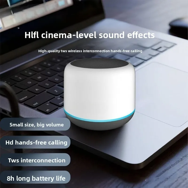 SP100 Wireless Bluetooth Computer Stereo Portable Mini Luminous Subwoofer Charging Small Steel Cannon
