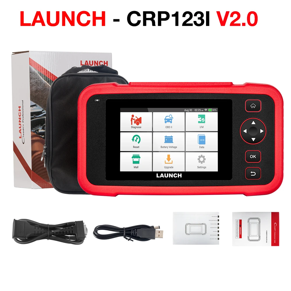 Nieuwste LAUNCH CRP123E V3.0 ENG ABS SRS Transmissiesysteem 7 Reset Levenslange Gratis Code Wissen OBD Scanner Auto Diagnose Gereedschap
