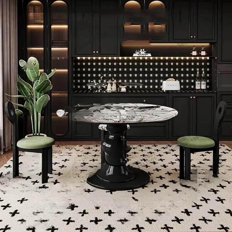 Marble Round Dining Table =Study Lounge Garden  Dining Table Writing Service Mesas De Jantar Kitchen Furniture