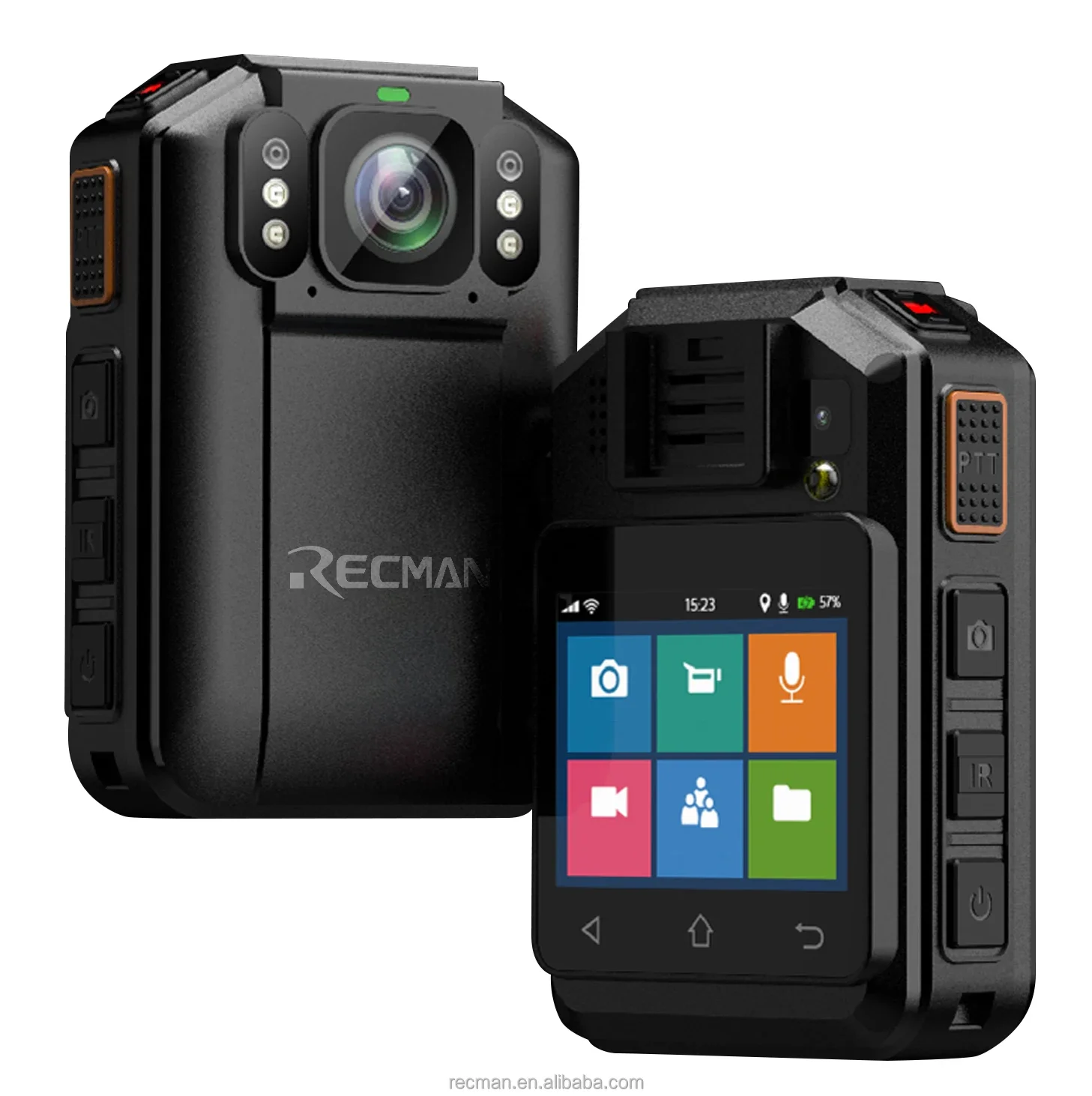 HD Touch Screen Display Body Worn Camera with GPS & 4G Video Recording for Law Enforcement User