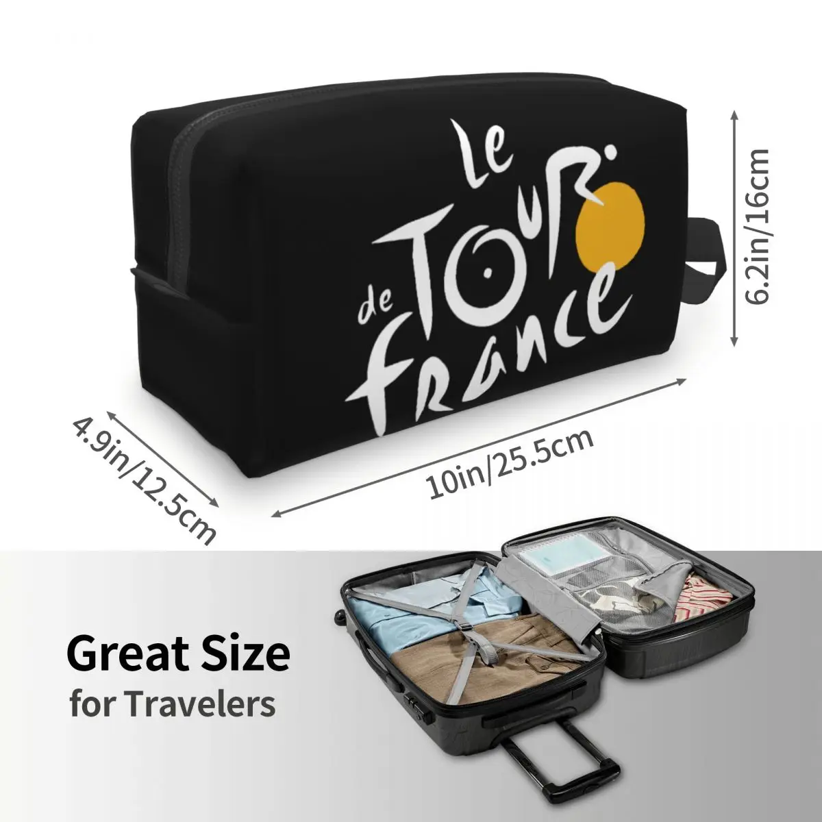 Custom Fashion Le Tour The France Travel Toiletry Bag donna French Bicycle Makeup Cosmetic Organizer Beauty Storage Dopp Kit