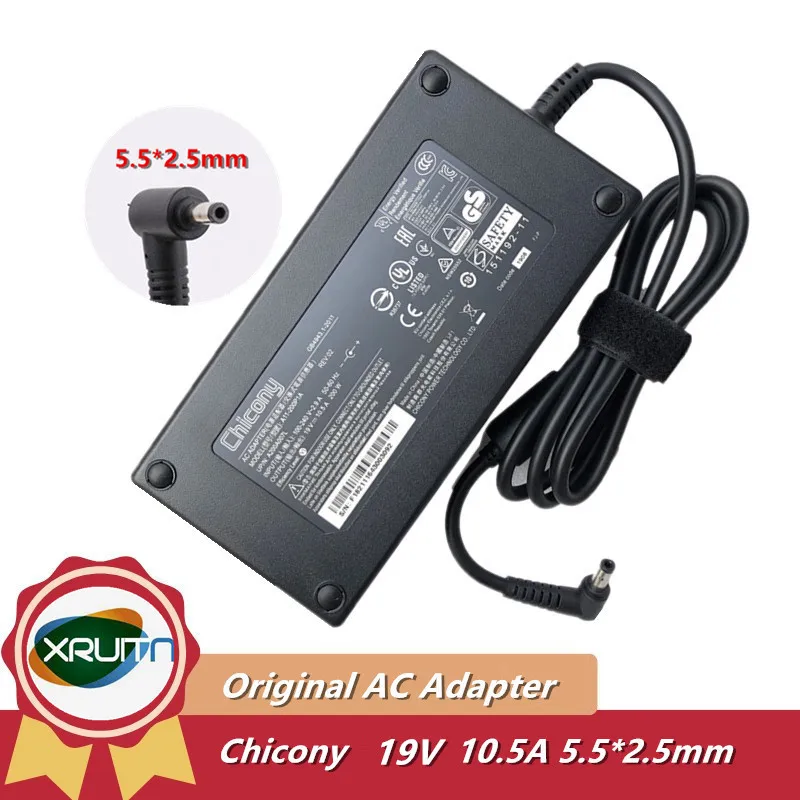 Original Chicony A11-200P1A 19V 10.5A 200W AC Adapter Charger For MSI CLEVO P650RG P670RG GIGABYTE 15X V6 Laptop Power Supply