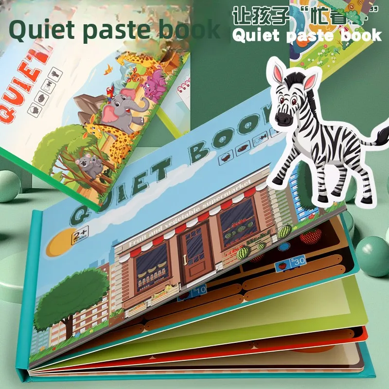 

Early Childhood Education Sticker Activity Book Craft Kit Educational Toys Baby Sticker Book