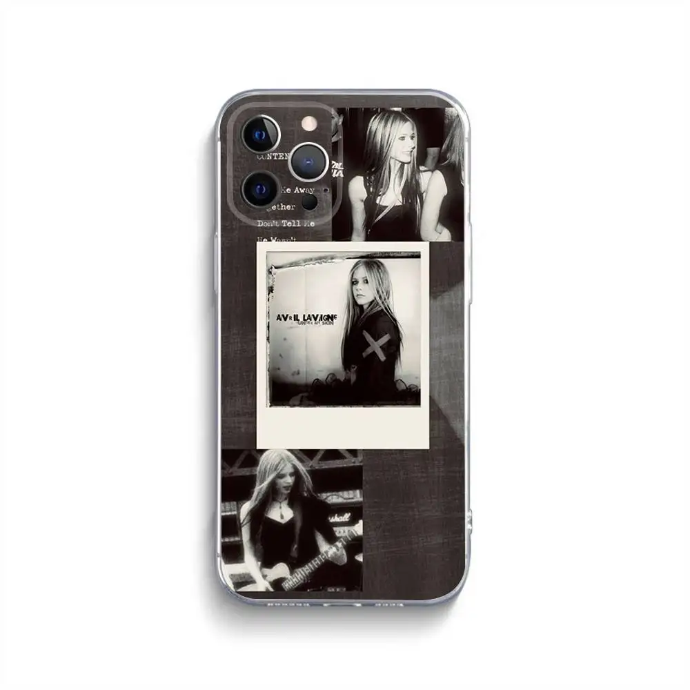 Funda de teléfono A-Avril Singer L-Lavignes para iPhone 16,15,14,13,12,11,Pro,Max,Xs,Xr,X,7,8,Plus,Mini funda transparente de silicona