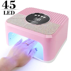 45LEDSNail Dryer LED Nail Lamp UV Lamp for Curing All Gel Nail Polish With Motion Sensing Manicure Pedicure Salon Tool