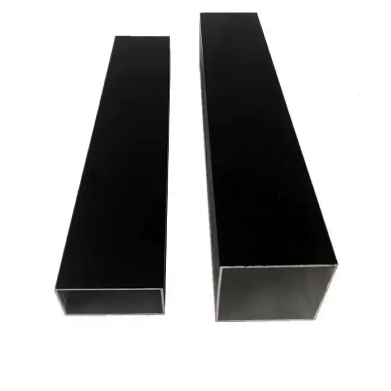 Black aluminum square tube pipe profile 8x15 10x20 15x20 20x40 20x60mm Corrosion Resistant Lightweight for Door window frames