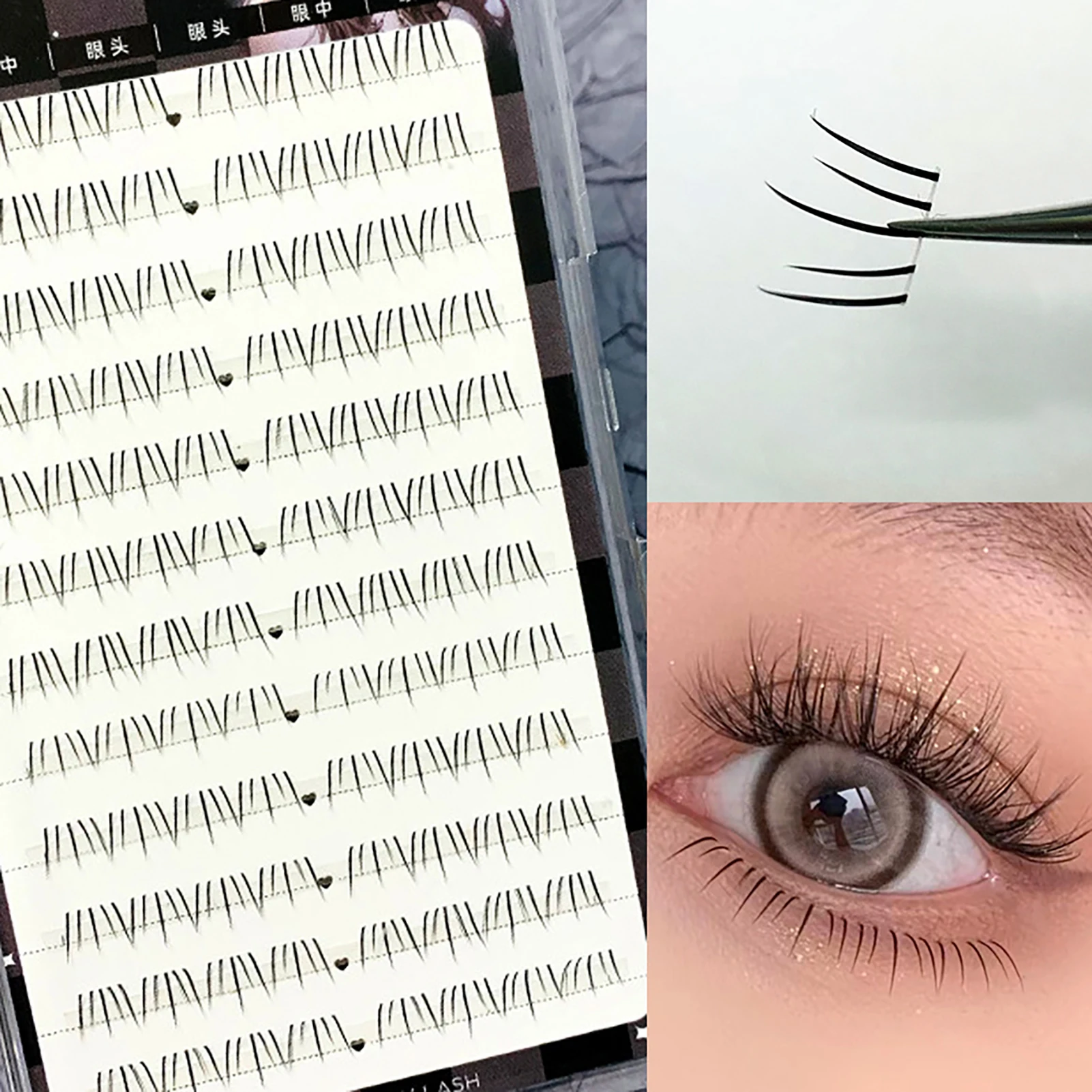 Fake Eyelashes Extensions for Women Quick & Easy DIY Wispy Manga Eyelash Extensions DIY Beauty Salon Women Girls Use