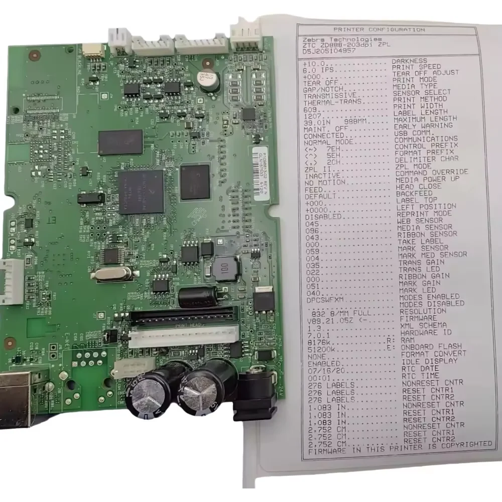 Original P1080383-738 Mainboard Motherboard For Zebra ZD888 Formatter Board 203dpi