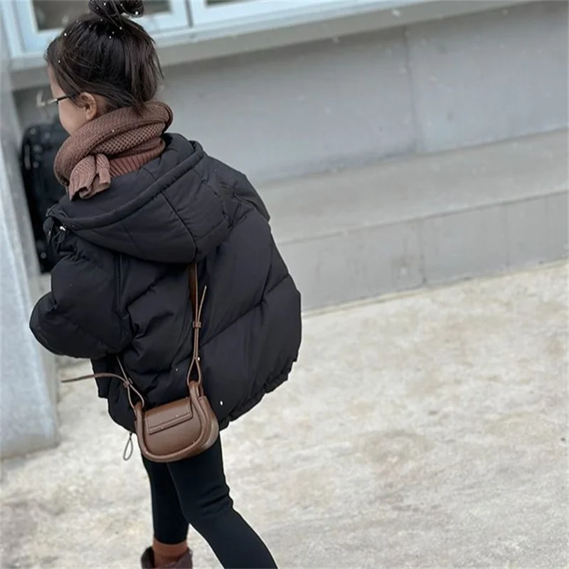 Baby Girls Down Coats Kids Autumn Winter Hooded Outerwear Thickened Warm Children Cotton Jackets New Infant Lightweight Clothing