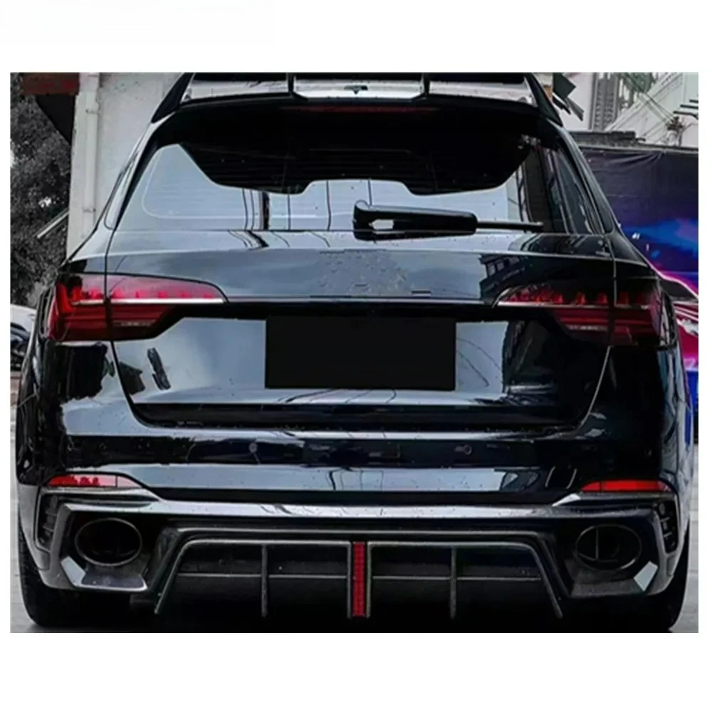 طقم ألياف الكربون الفاخر RS4 B9-Fit مع موزع LED (الشفة الأمامية + التنانير الجانبية) #1