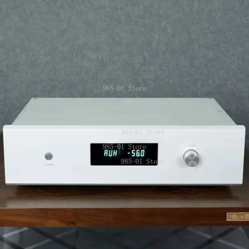 High-fidelity audio preamplifier with precision engineering, designed for audiophile use