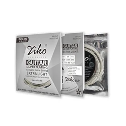 ZIKO Acoustic Guitar Strings Hexagonal Steel Core Silver Plated Wound Guitarra Strings Folk Guitar Parts & Accessories DUS-010