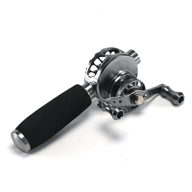 New arrived 50 CNC Carved full metal speed ratio wheel Line through the inside hollow reel Modified fishing reel set