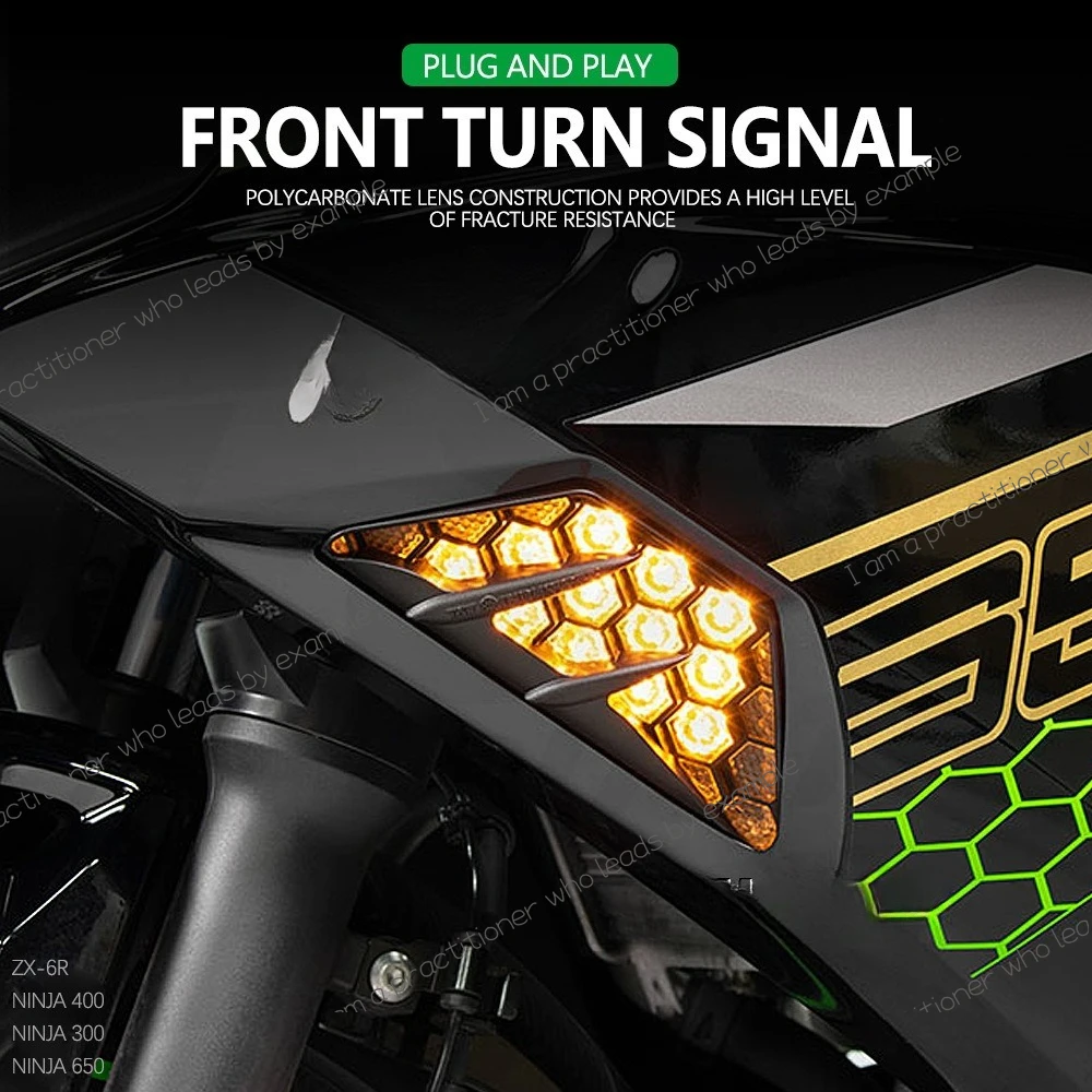

For Kawasaki Ninja Motorcycle Accessories LED Turn Signal Flashing Light