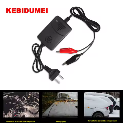 12V 1300mA Smart Battery Charger Intelligent Lead Acid Car Battery Charger Motorcycle Battery Power Rechargeable Device