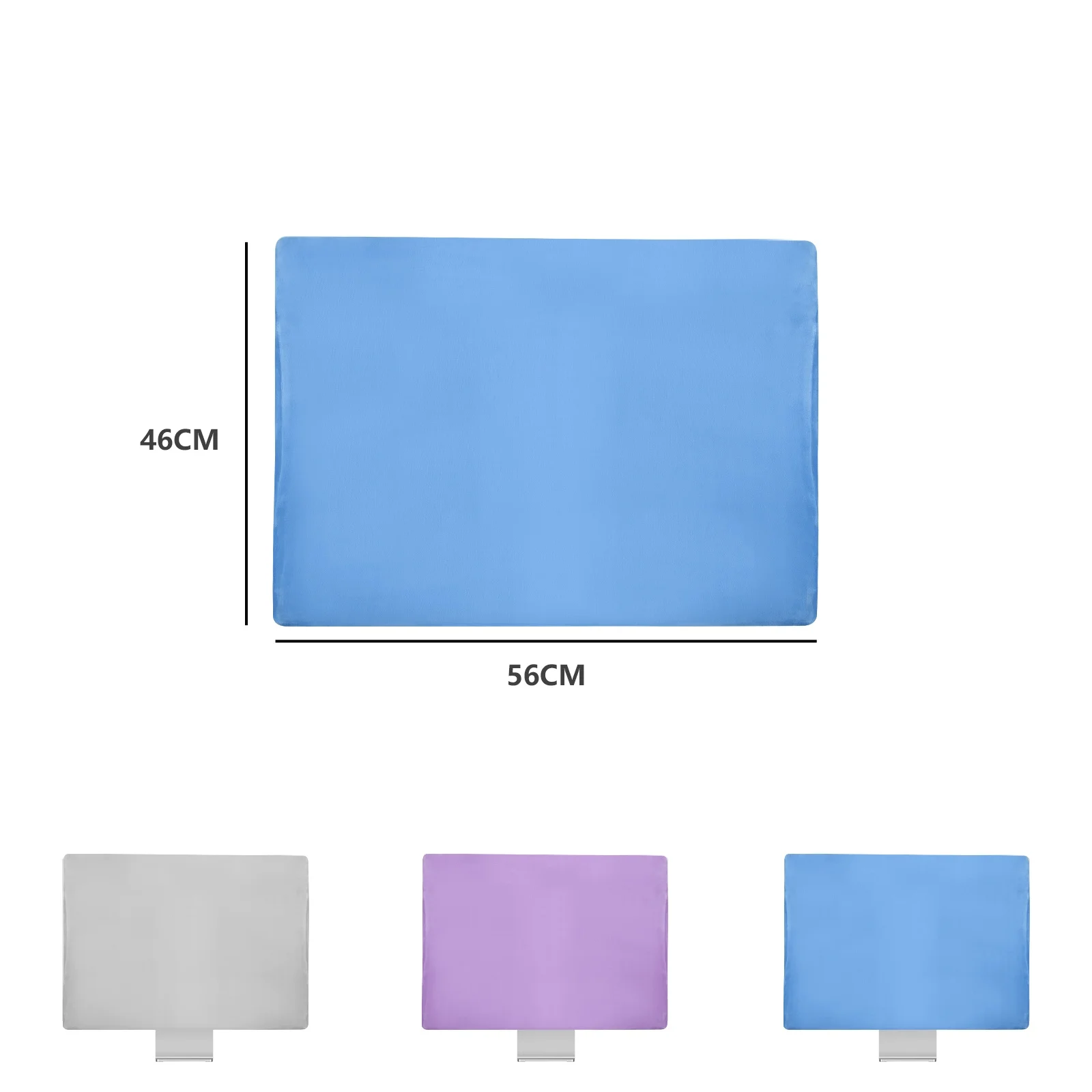 Gray/Blue/Purple Dust Cover Sleeve For IMac 24-Inch (2023 And 2024 Models) Spandex Super Soft/Nylon Wrapped Elastic Band