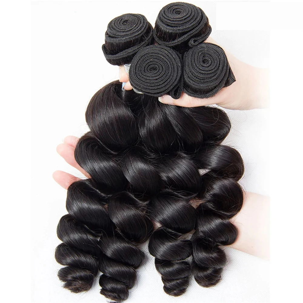 ゆるやかなウェーブのヘアバンドル、30インチ、天然の人毛を使用したウィービングヘアバンドルとウィービング、ボディウェーブ、1-3-4バンドル、人毛エクステンション。
