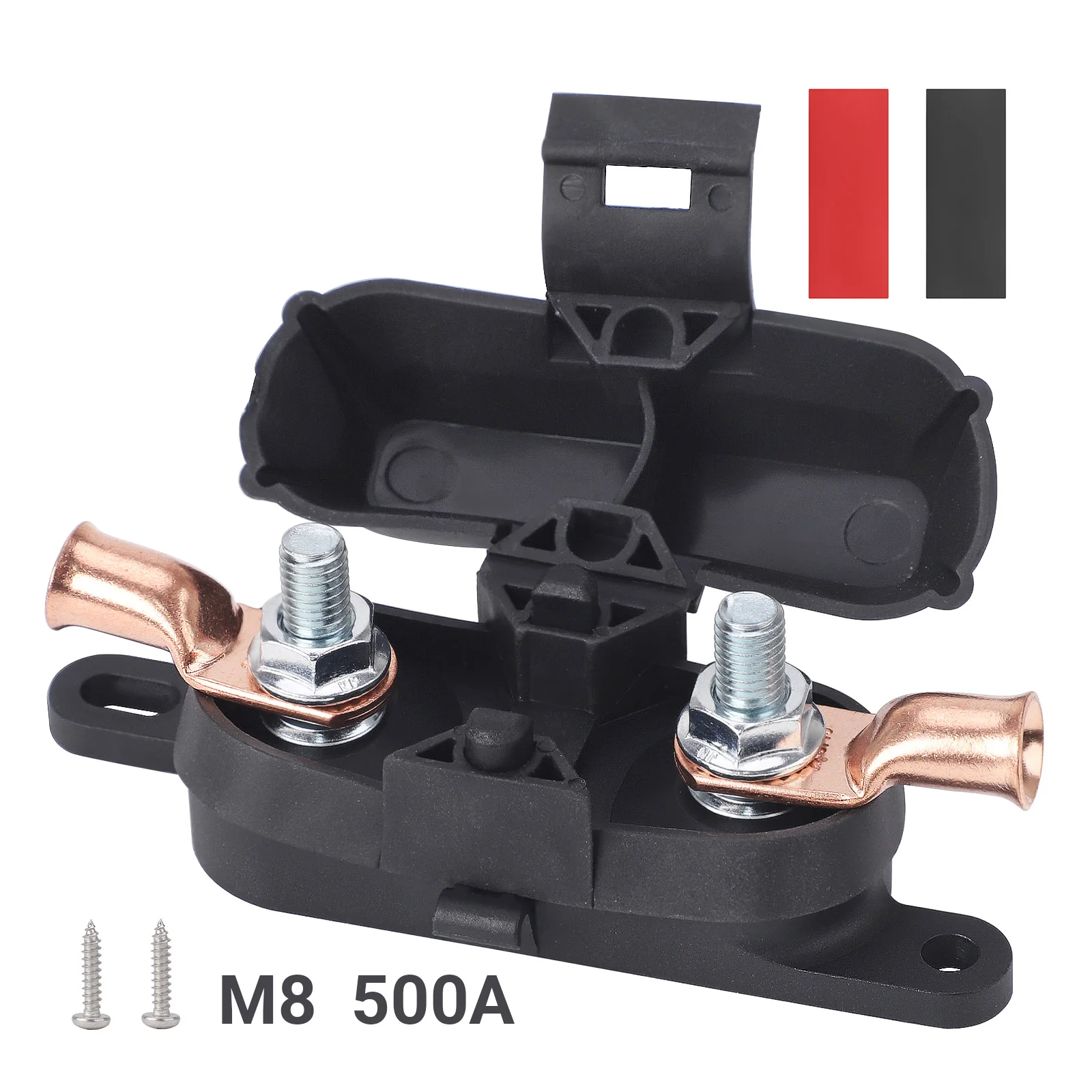 For Car RV Boat Circuit Protector Insurance Base HMEG Fuse Block/Holder & Safe Cover For 8 to 2 AWG Stud Hight AMG Bolt On Fuse