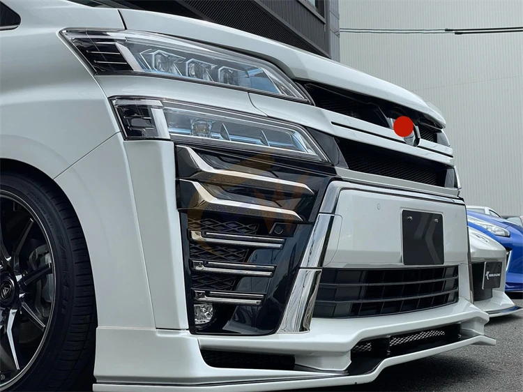 For Toyota Vellfire Upgraded Front Shovel Spoiler Front Bumper Body Kit Lower Lip KUH-L Carbon Fiber Front Lip