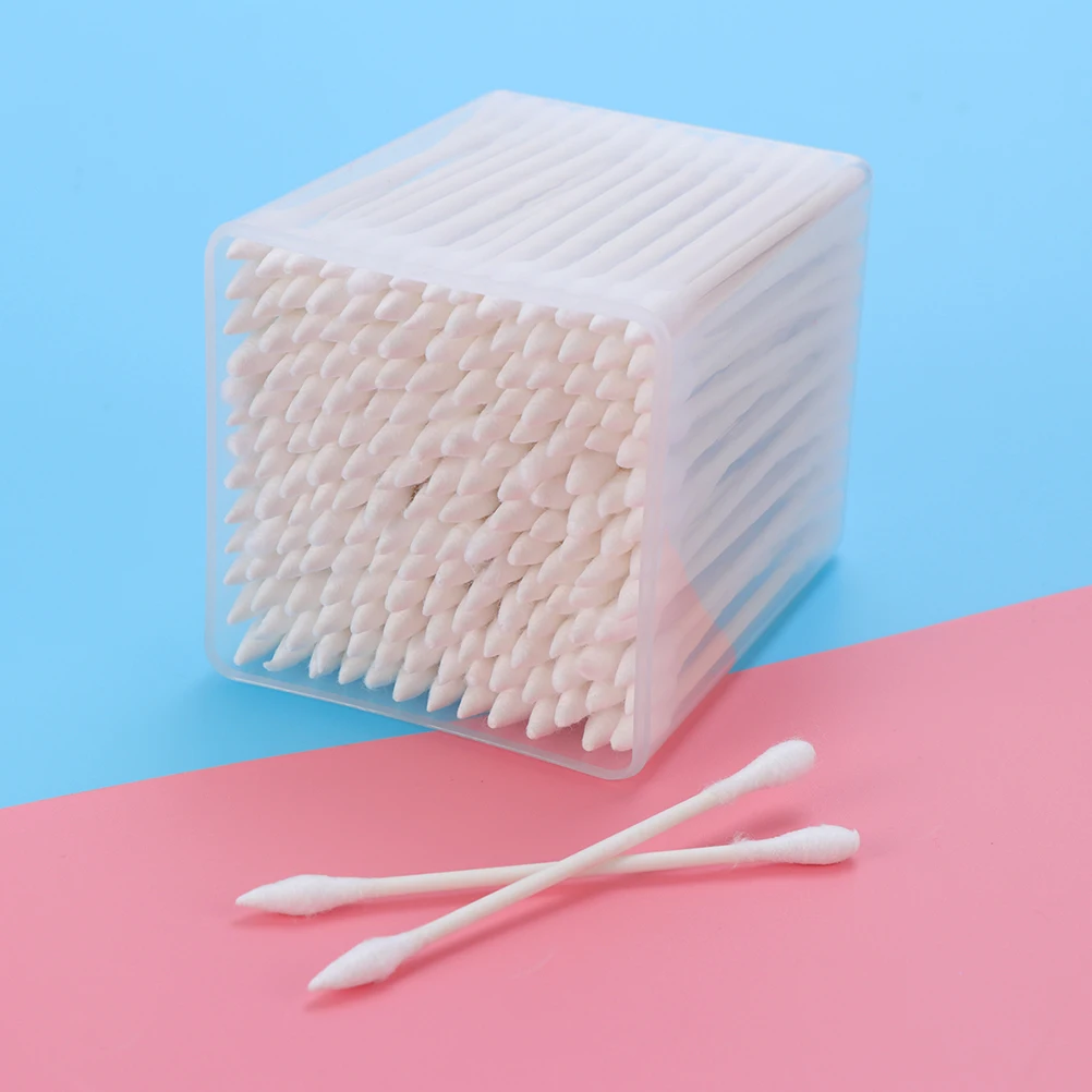 

3 Boxes Double Head Cotton Swabs Beauty Stick Cleaning Makeup Disposable White Paper Multipurpose Cosmetics Ear Hygiene Cotton